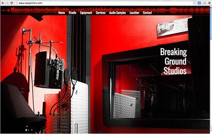 Thumbnail of website for Breaking Ground Studios